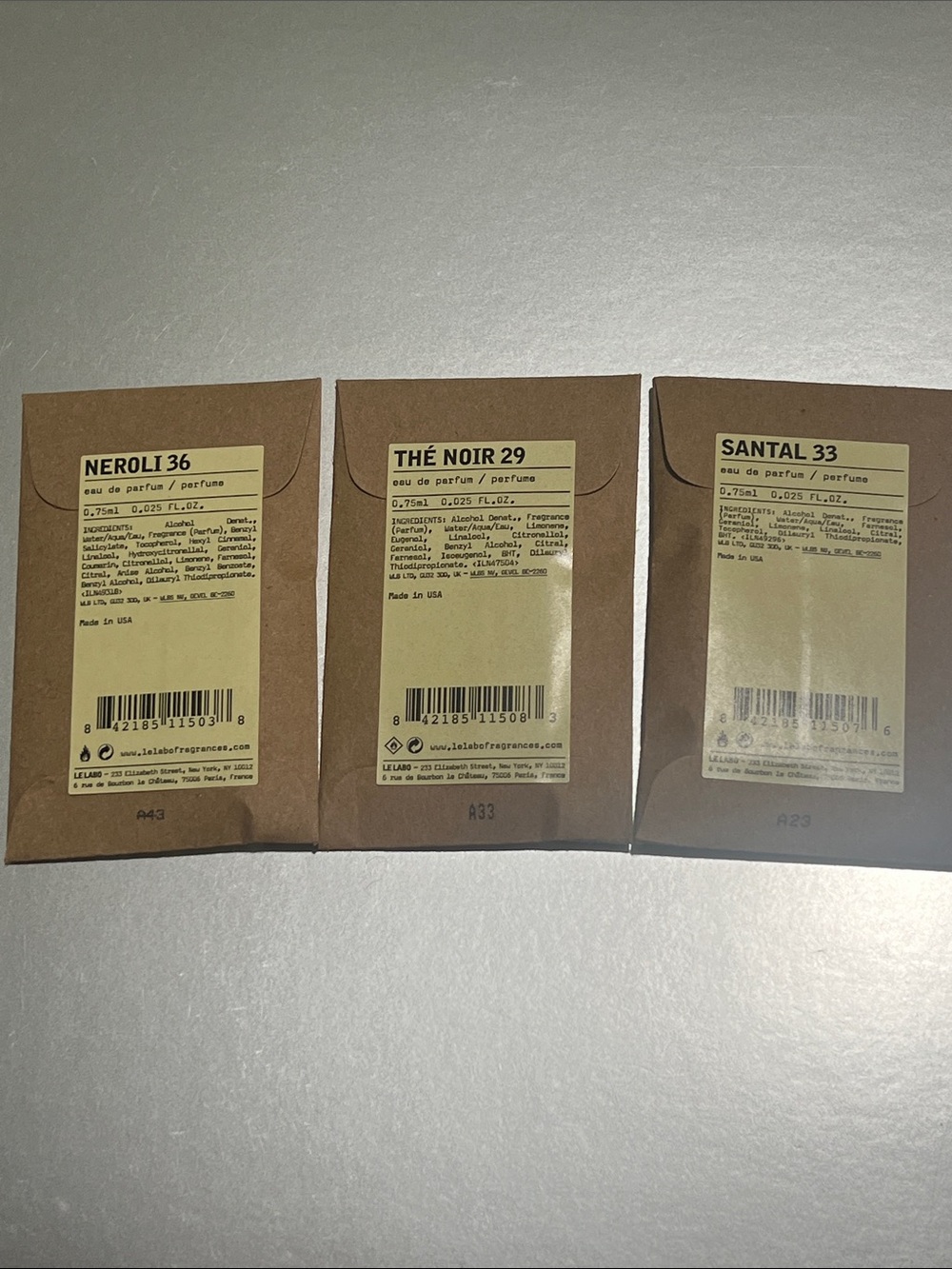 Le Labo samples